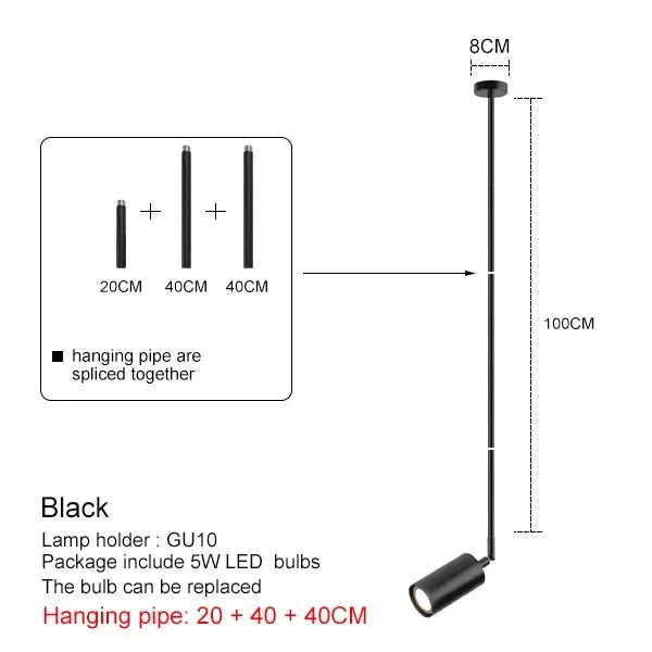 DecorBites™ Black Chandelier Pendant Lights for Dining Table, Kitchen, Living Room