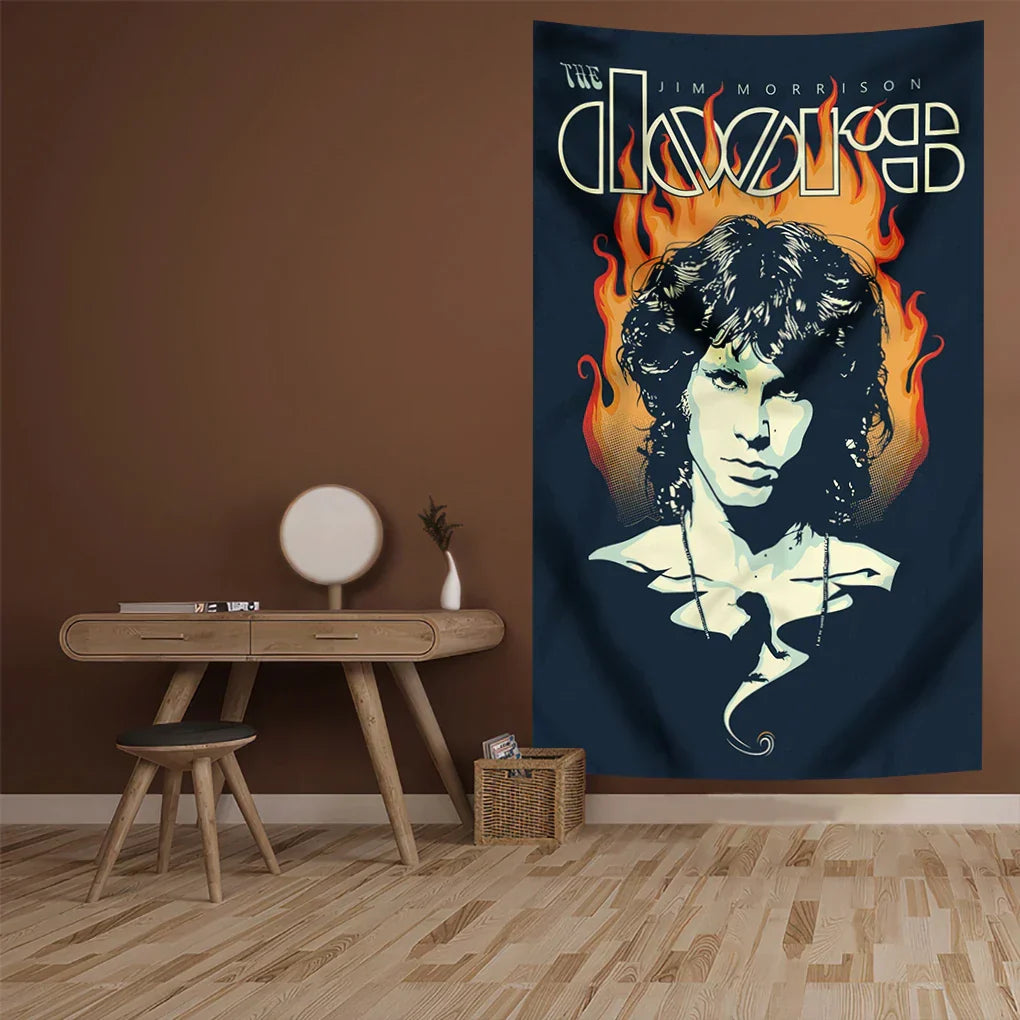 The Doors Rock Band Wall Tapestry by Decobites - Bohemian Bedroom Decor