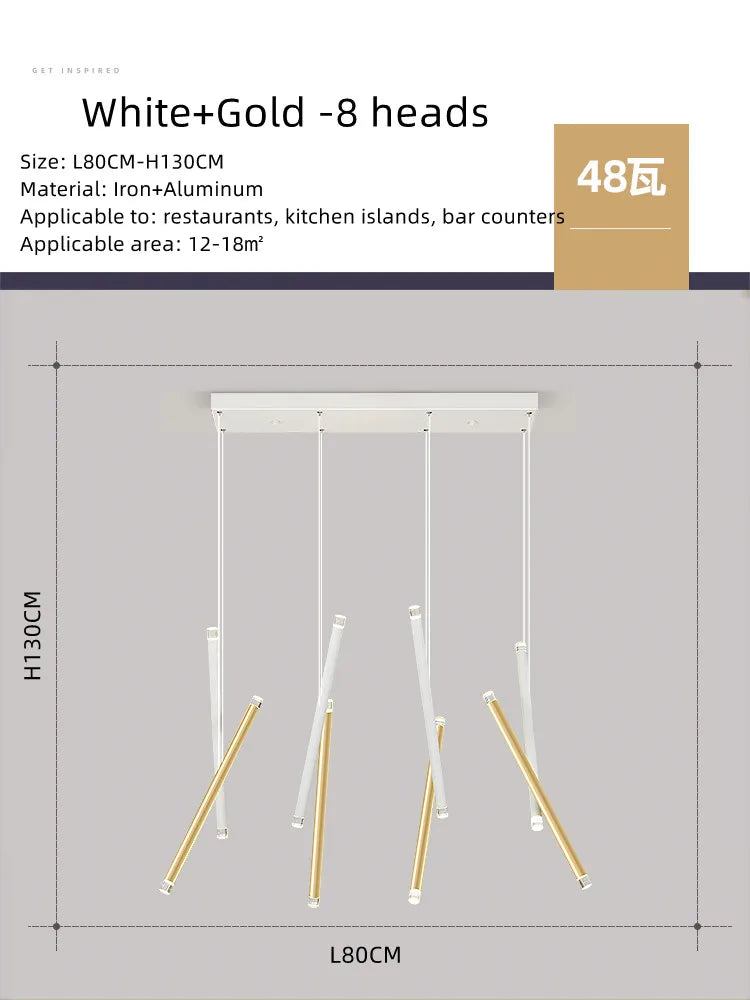 ثريا ديكوربايتس™‎ LED دائرية سوداء اللون لدرج دوبلكس علوي - ديكور إضاءة داخلي