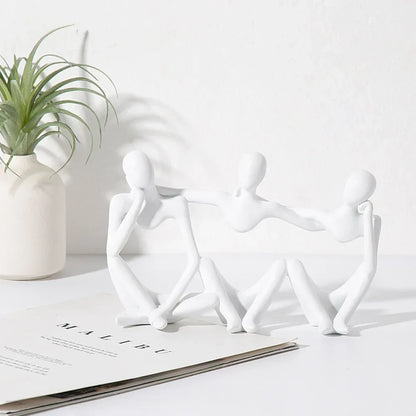 Figura abstracta de la amistad de DecorBites™ - Estatua de resina de la mejor amiga para decoración del hogar