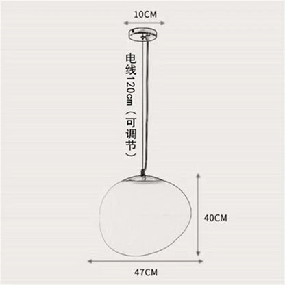 Lámpara colgante de cristal Gregg de DecorBites™, lámpara LED moderna para comedor, cocina o loft.