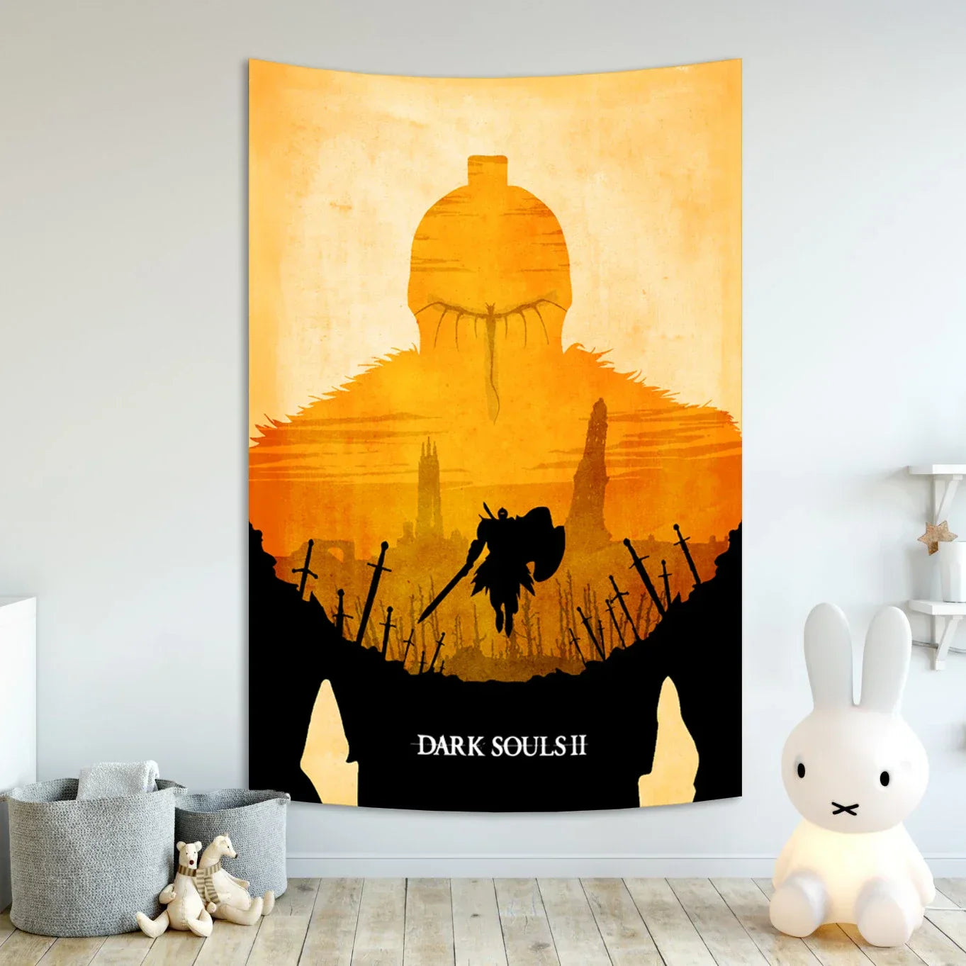 Decobites Dark Souls 3 Tapestry: Gamer Room Decor Psychedelic Background.