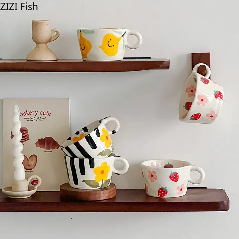 DecorBites™ Cartoon Pattern Ceramic Coffee Mug Creative Cup Tea Teacup Juice Container