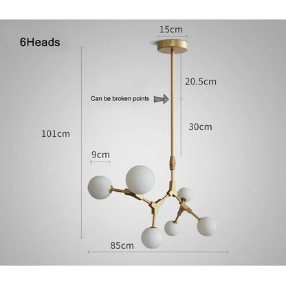 DecorBites™ Iron Magic Molecular Pendant Lights for Living Room Dining Room Decor