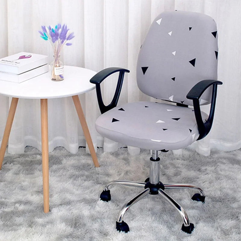 Decobites Printed Spandex Chair Cover: Universal Office Chair Protector for Comfort and Style