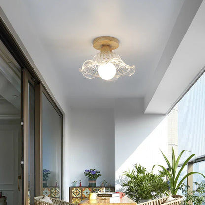 DecorBites™ LED Ceiling Lamp Modern Style Wood Glass Luminaria