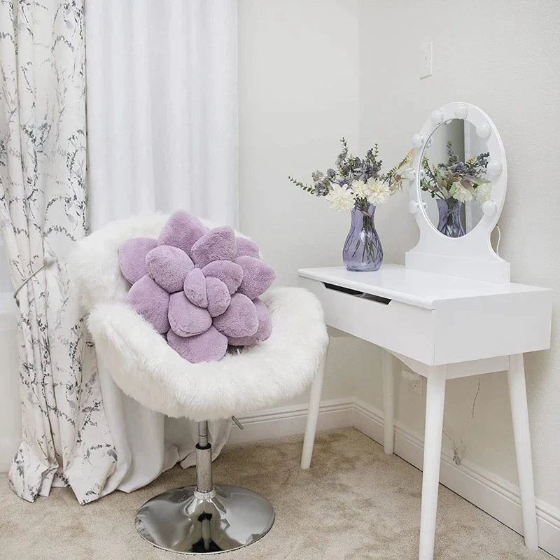 Lavender Succulent Throw Pillows
