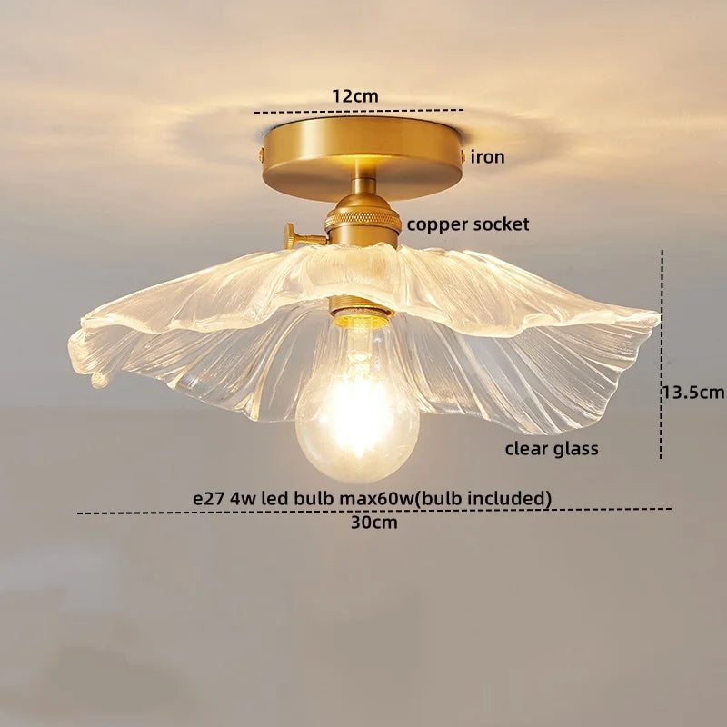 DecorBites™ LED Glass Ceiling Lamp for Interior Decor