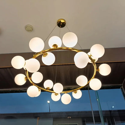DecorBites™ LED Glass Chandelier Pendant Lamp for Living Room Dining Room Lighting