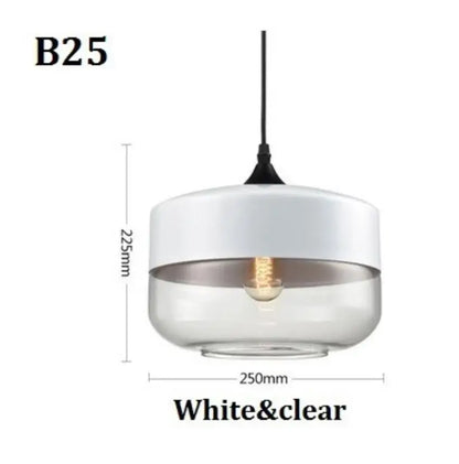 DecorBites™ Black Glass Pendant Light Fixture for Modern Indoor Decor & Dining Room