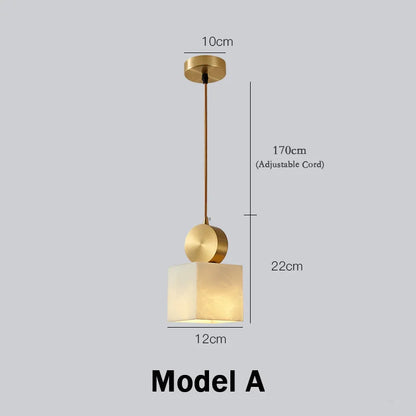 DecorBites™ Golden Luxury Marble Pendant Lamp for Dining Table and Bedside Chandelier