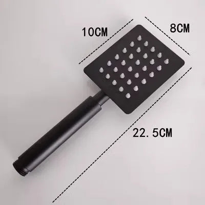 Cabezal de ducha de mano DecorBites™ negro de alta presión para ahorrar agua y simular una lluvia en el baño