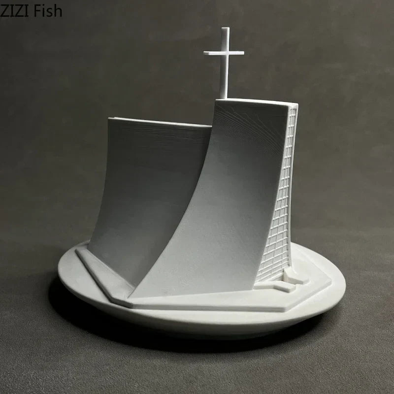 DecorBites™ Christian Church Gypsum Ornaments Luce Chapel Architecture Decoration Home Decor