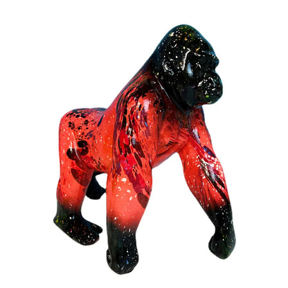 DecorBites™ Gorilla Sculpture: Modern Home Decor Baboon Ornament & Abstract Figurine