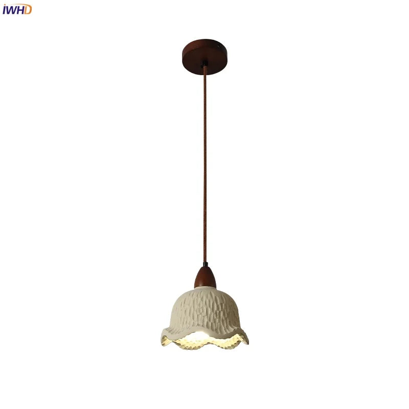 DecorBites™ Bud Micro Cement LED Pendant Lamps: Modern Nordic Hanging Light for Home Decor