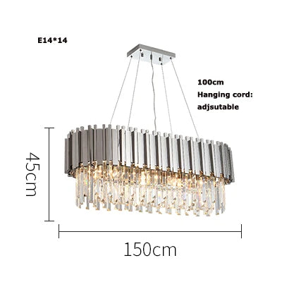 DecorBites™ Crystal LED Chandelier Suspension Lighting for Foyer