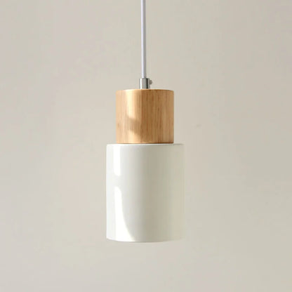 Minimalist Nordic Wood and Metal Single Pendant Light