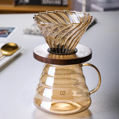 Decorbites™ Glas-Perkolator-Kaffeekanne mit wiederverwendbarem Filter – Kaffeuzubehör