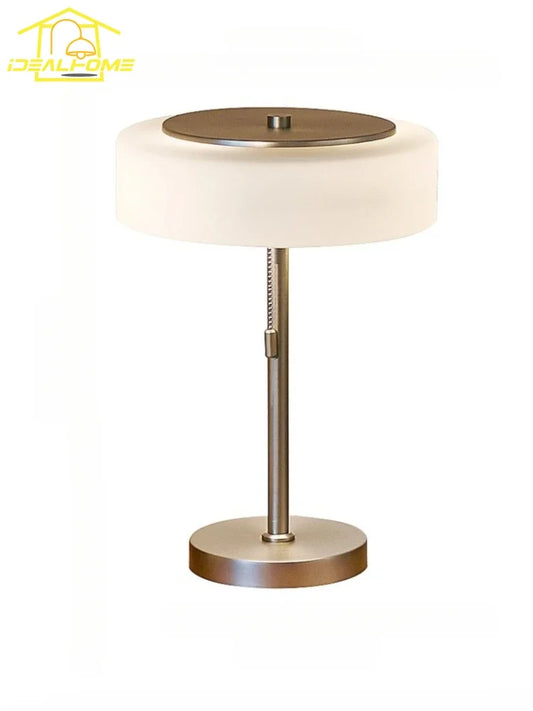 Lámpara de mesa DecorBites™ de cristal color crema, LED E14, diseño moderno, estilo vintage de lujo.