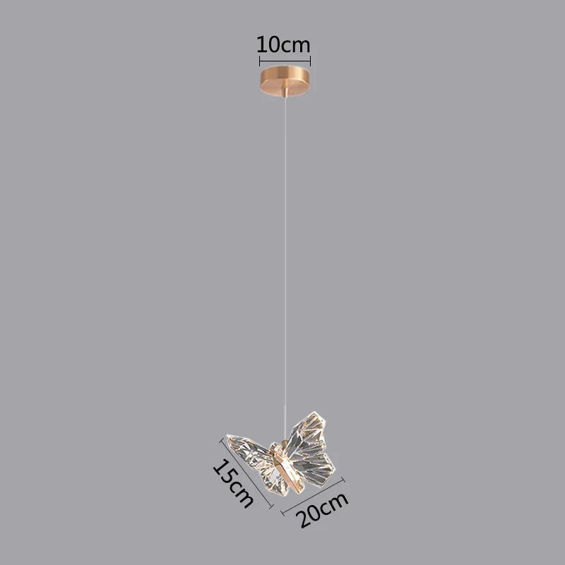 DecorBites™ Butterfly Pendant Lights: Modern LED Luxury Creative Nordic Hanging Lamp