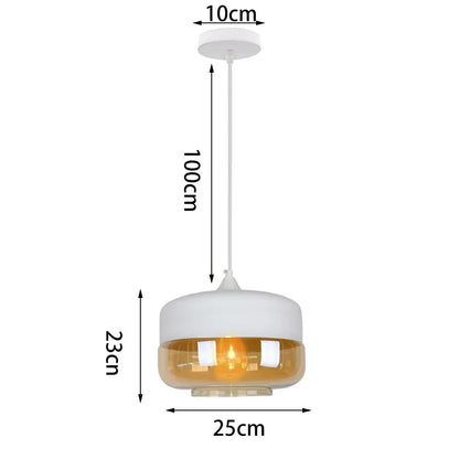 DecorBites™ Glass Shade Pendant Light, Industrial Kitchen Restaurant Decor Lighting