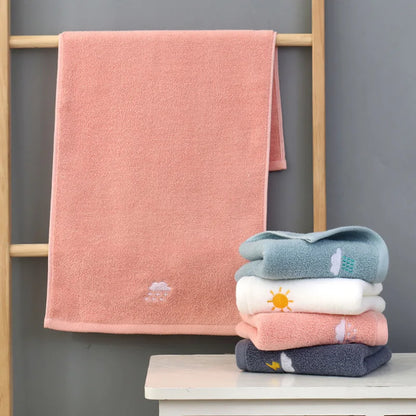 DecorBites™ Kids Weather Embroidery Cotton Terry Towel - High Quality Turban for Face and Hair