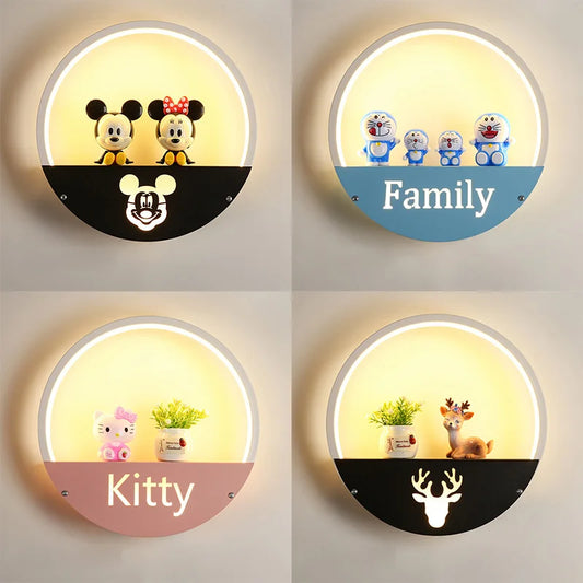 DecorBites™ LED Round Wall Lamp for Children Room, Nordic Modern Indoor Lighting