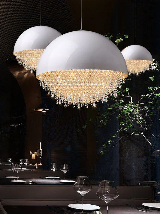 DecorBites™ Crystal Chandelier: Nordic Luxury Lighting for Living Room, Bedroom, and Dining Area