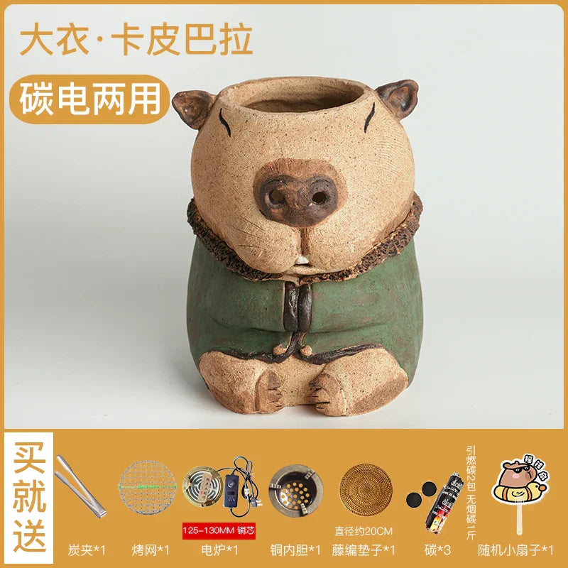 DecorBites™ Handmade Refractory Carbon Oven Surrounding Stove Electric Ceramic Stove