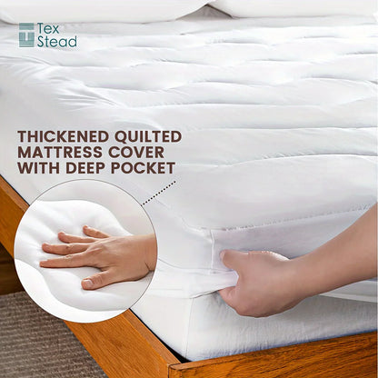 Decobites Quilted Fitted Mattress Cover | Soft & Breathable Bed Protector | Machine Washable