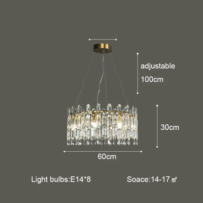 DecorBites™ Crystal Ceiling Chandelier: Postmodern Luxury Indoor Lighting for Living Room, Dining Room & Bedroom