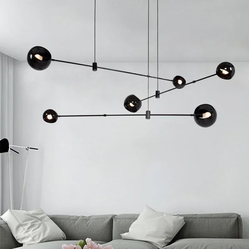 DecorBites™ LED Chandelier: Modern Designer Pendant Lights for Living, Dining Room, Kitchen.