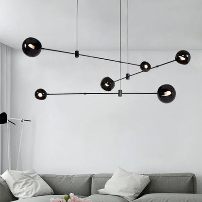 DecorBites™ LED Chandelier: Modern Designer Pendant Lights for Living, Dining Room, Kitchen.