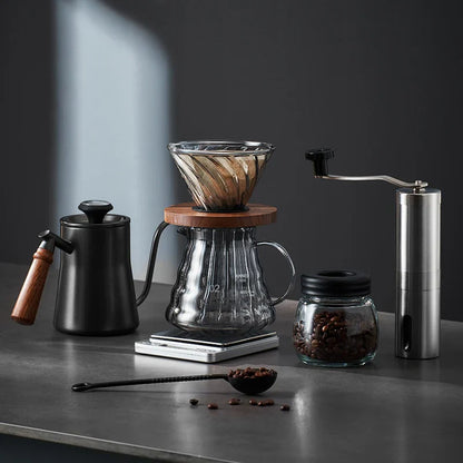 Decorbites™ Cafetera de Vidrio: Tetera Artesanal para Compartir, Taza con Filtro y Tetera