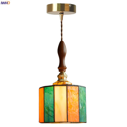 DecorBites™ Japanese Vintage LED Glass Pendant Light for Home Decor
