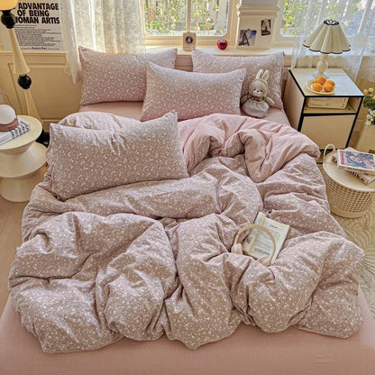 DecorBites™ Cloud Touch Ultra Soft Duvet Cover Set in Sweet Design & Double Layer Yarn