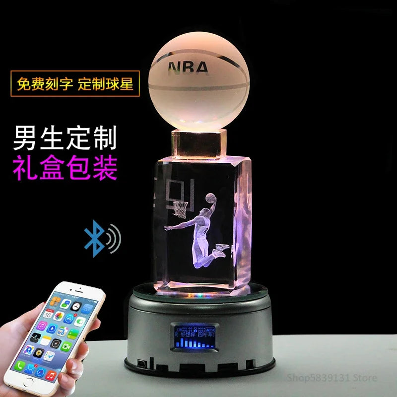 DecorBites™ Crystal Lights Basketball Table Lamp for Bed Room Decor