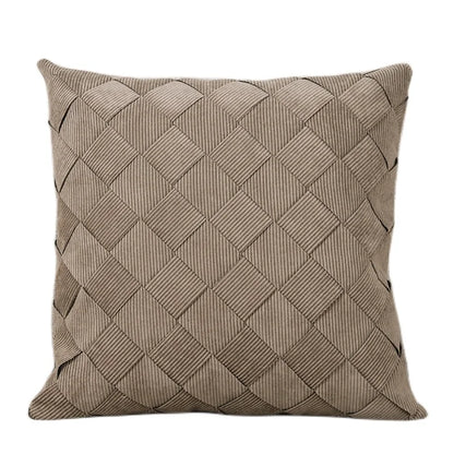 DecorBites™ Grey Weaving Luxury Pillow Cover 45x45cm for Sofa Livingroom Bedroom