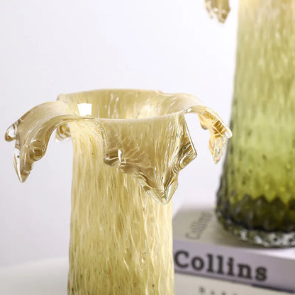 DecorBites™ Gradient Glass Vase & Fruit Plate Set for Home Decor & Storage