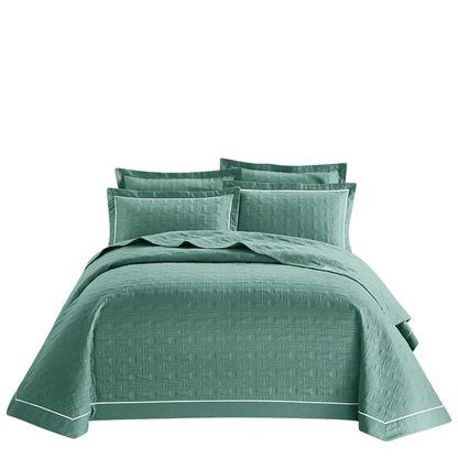 Decobites Cotton Coverlet Bedspread Set with Thick Quilting for Luxurious Bedding