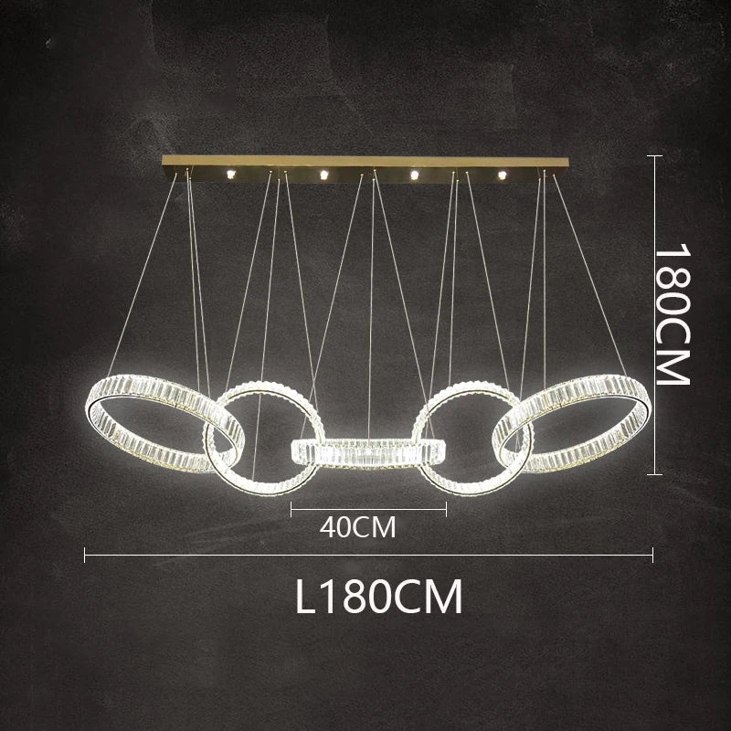 DecorBites™ Crystal Chandelier Pendant Light for Living Room Dining Room Ceiling Lighting