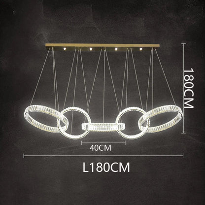 DecorBites™ Crystal Chandelier Pendant Light for Living Room Dining Room Ceiling Lighting