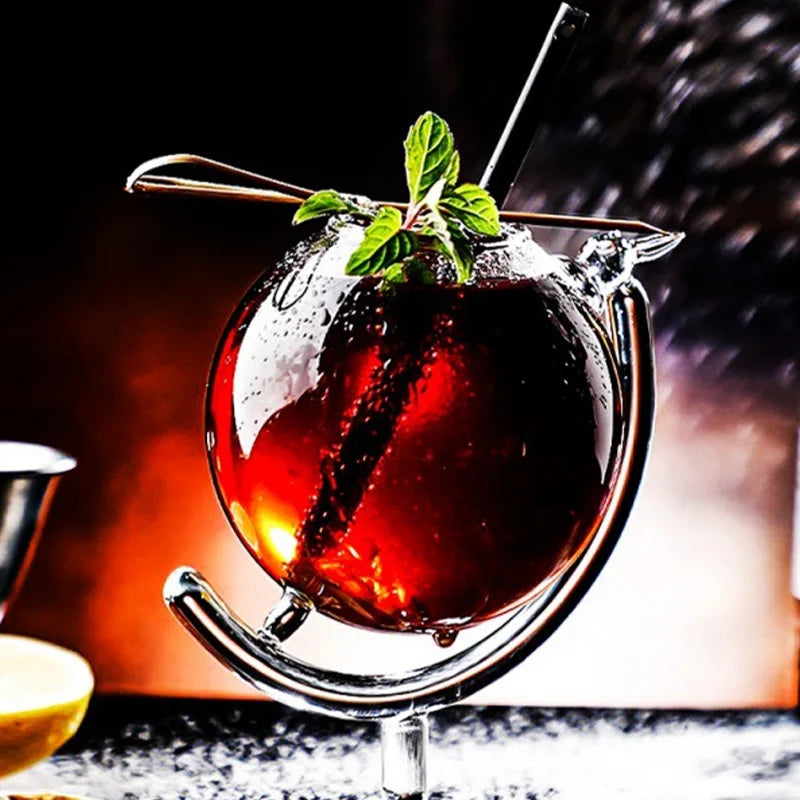 DecorBites™ Globe Bubble Martini Glass Cup: Premium Quality Transparent Drinkware