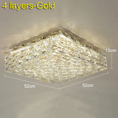 DecorBites™ Crystal Ceiling Lamp: Modern Minimalist Indoor LED Lighting for Living Room, Dining & Bedroom