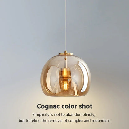 DecorBites™ LED Glass Pendant Light: Modern Nordic Luxury Hanging Lamp Fixture