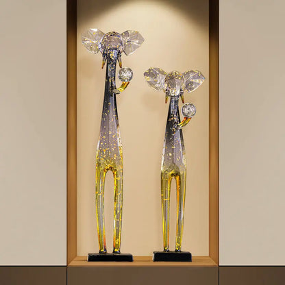 DecorBites™ Elephant Floor Decoration Sculpture Living Room TV Cabinet Ornament Figurine