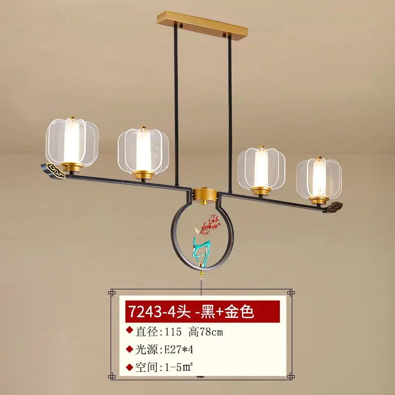 DecorBites™ Deer Enamel Pendant Light | Chinese Style Zen Design for Home Decor
