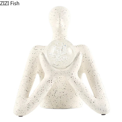 DecorBites™ Abstract Figures Sculpture Decor: Resin Desk Statue Ornament for Room Aesthetics