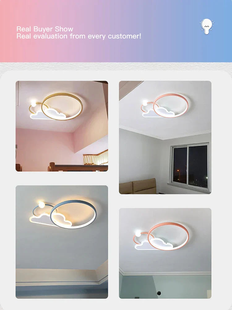 White Modern LED Chandelier Pink Nursery Design