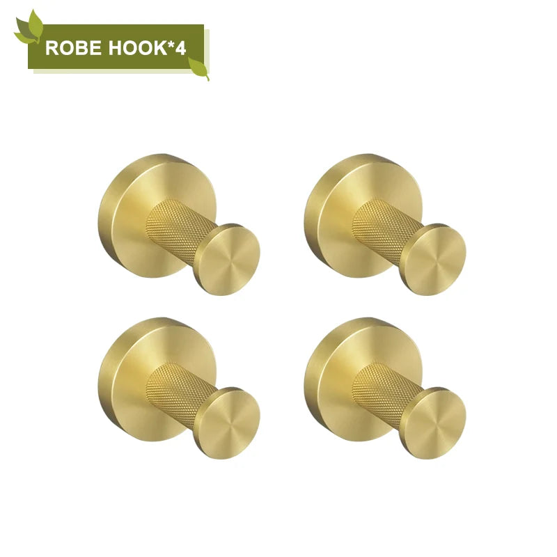 DecorBites™ Brushed Gold Bathroom Accessories Set